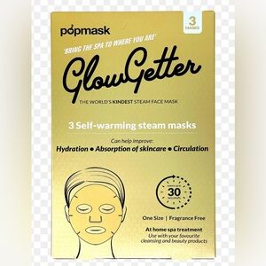 Popmask London Glow Getter Full Face Self Warming Facial Masks Boxes/3
Pack